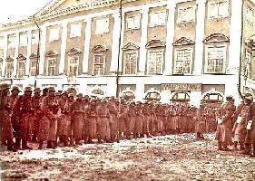 Построение немецких войск на Ратушной площади 1919 г.