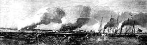 1855.Английские корабли на рейде Усть-Нарвы