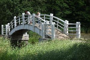 Деревянный ажурный мостик