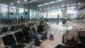 Залы аэропорта Братиславы пусты